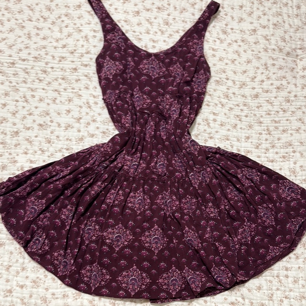 American Eagle Outfitters Purple Pleated Sundress